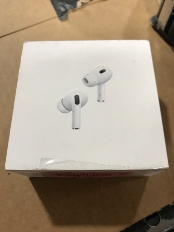 Photo 2 of Apple AirPods Pro (2nd Generation) Wireless Ear Buds with USB-C Charging, Up to 2X More Active Noise Cancelling Bluetooth Headphones, Transparency Mode, Adaptive Audio, Personalized Spatial Audio USB-C Without AppleCare+