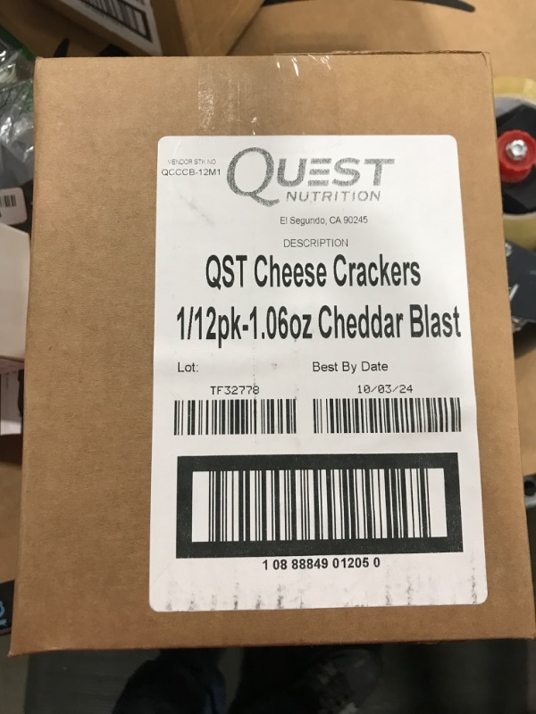 Photo 2 of Quest Nutrition Cheese Crackers, Cheddar Blast, High Protein, Low Carb, Made with Real Cheese, 12 Count (1.06 oz bags)