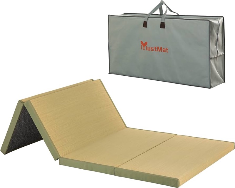 Photo 1 of MustMat Thick Tatami Mat Twin XL Floor Mattress Japanese Tatami Bed with Storage Bag 39 x 80 x 2 in (Green)