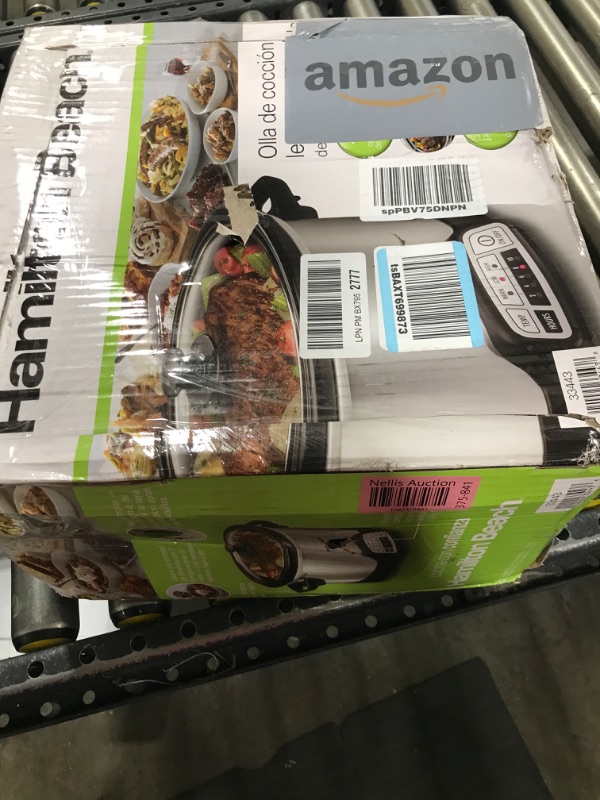 Photo 3 of Hamilton Beach Programmable Slow Cooker with Flexible Easy Programming, 5 Cooking Times, Dishwasher-Safe Crock, Lid, 4 Quart, Silver