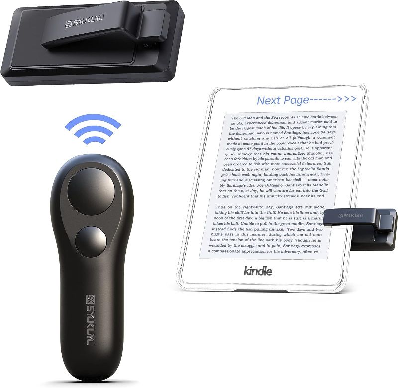 Photo 1 of SK SYUKUYU RF Remote Control Page Turner for Kindle Reading Ipad Surface COMICS, Iphone Android tablets Reading Novels Taking Photos(black)
