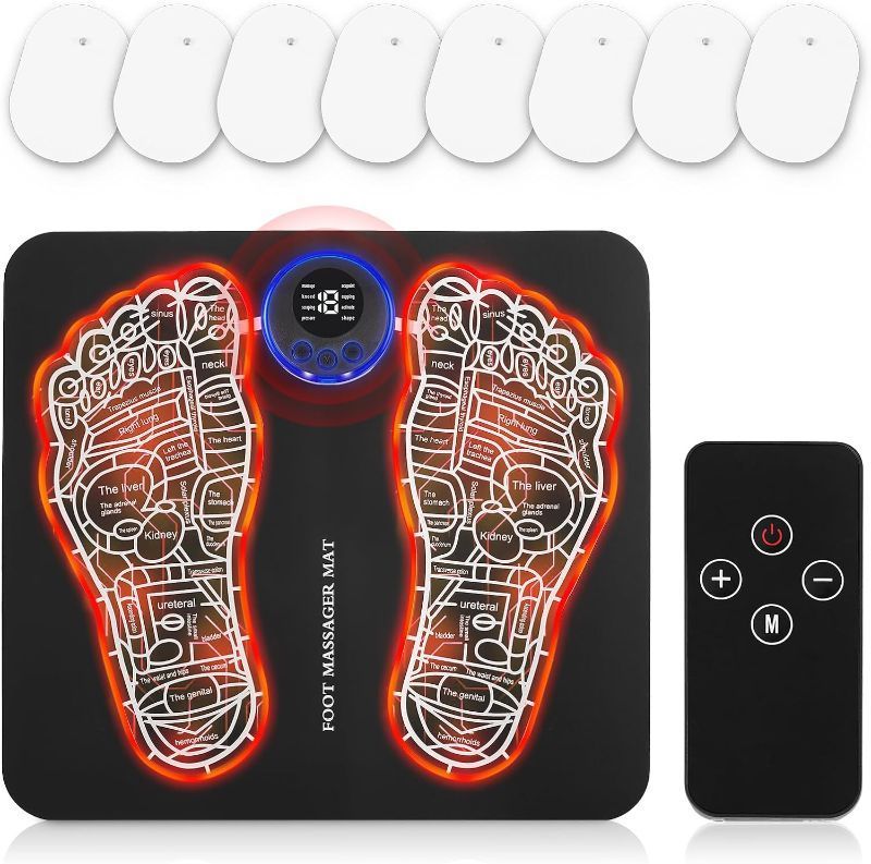 Photo 1 of Phixnozar EMS Foot Massager –Foldable Feet & Calves Massage Mat for Muscles Relaxation,Remote Control,TENS (Mode:KTR-2493) 