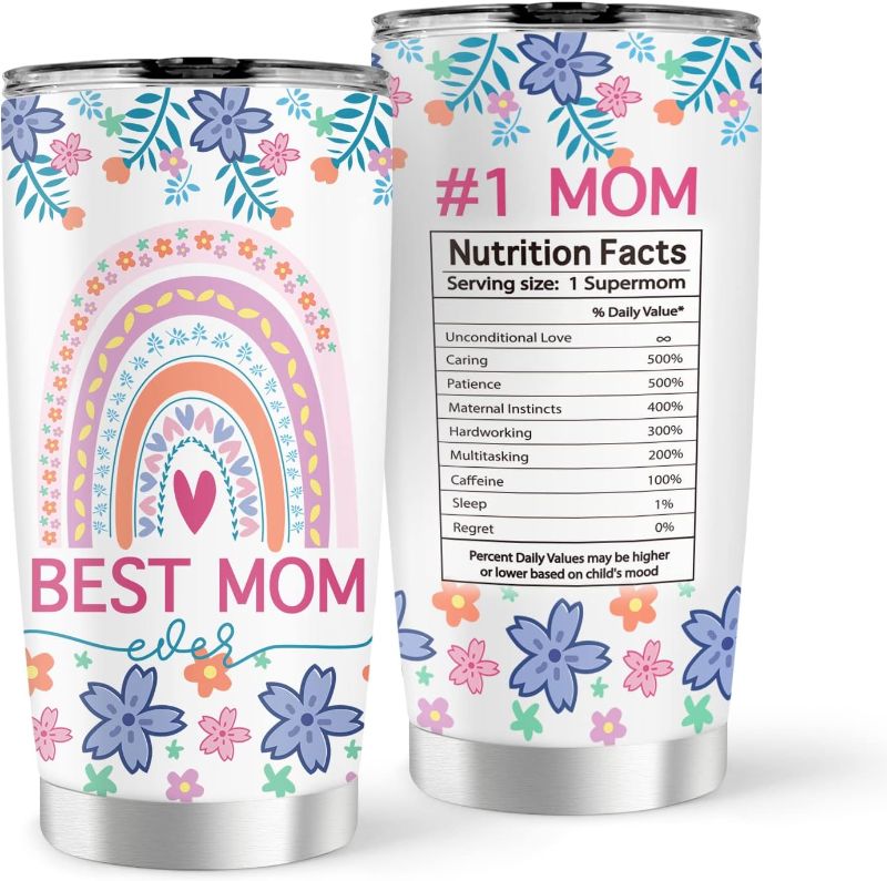 Photo 1 of PUREFLY Mom Tumbler Gifts For Mom From Daughter Son Stainless Steel Tumbler 20oz - Mothers Day Gifts For Mom - Valentines Birthday Christmas Gifts For Mom Wife Grandma - Gifts For Women