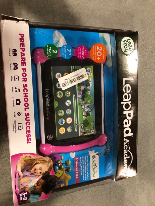Photo 2 of LeapFrog LeapPad Academy Kids’ Learning Tablet, Pink