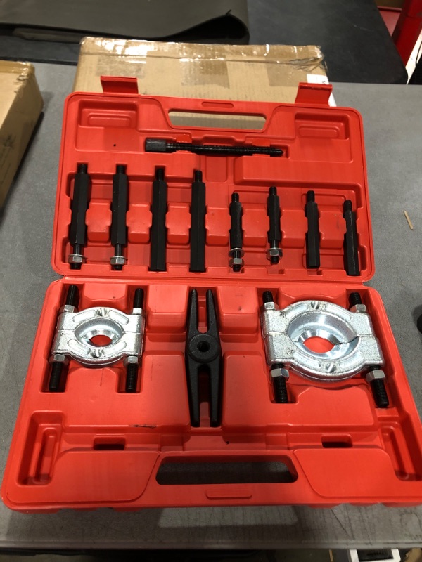 Photo 2 of DAYUAN 12pcs Bearing Separator Puller Set, Heavy Duty 5 Ton Capacity 2" and 3" Bearings Splitters Puller Kit