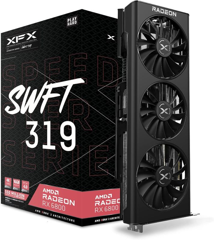 Photo 1 of XFX Speedster SWFT319 ,Radeon™ RX 6800 Core Gaming Graphics Card with 16GB GDDR6, AMD RDNA™ 2 (RX-68XLAQFD9) 