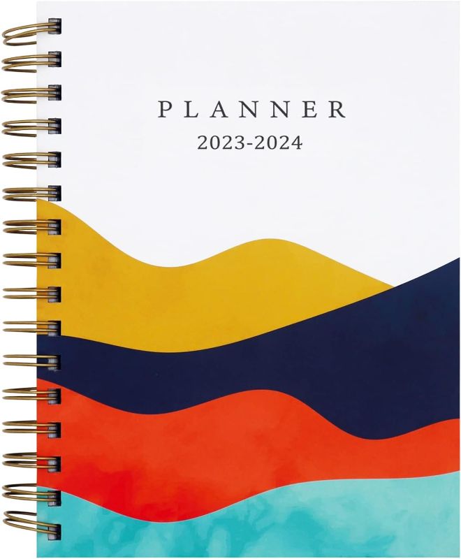 Photo 1 of 2023 Weekly and Monthly Planner - DRYEUUR Weekly Academic Planner 12 Monthly Tabs , 6.3"×8.4", Hardcover, Simple Design for Productivity
