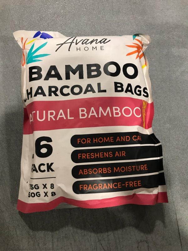 Photo 2 of (16 Pack) Bamboo Charcoal Air Purifying Bag - Charcoal Bags Odor Absorber, for Car, Home & Shoes - Activated Charcoal , Fragrance-Free Odor Eliminator (8x75g, 8x50g)