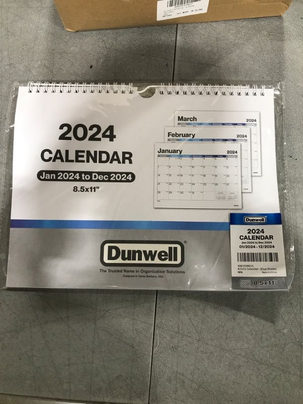 Photo 2 of Dunwell 8.5x11" Wall Calendar 2024, Hanging 2024 Calendar, 2024 Desk Calendar, Year Planner 2024, Monthly Wall Calendar Blue Shades 2024