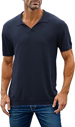 Photo 1 of BINGHUODAO Men's Polo Short Sleeve Shirts Casual Stretch T Shirt Medium