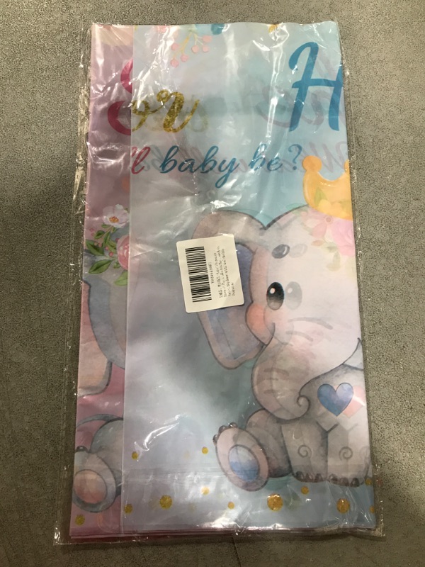 Photo 1 of Pack of 1 Disposable Waterproof, Plastic tablecloths That are Great for boy or Girl Gender Reveal Parties, Baby Showers and Children's Birthday Decorations, yludih03