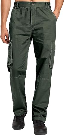 Photo 1 of Milin Naco Cargo Pants for Men Ripstop Hiking Pants for Men Cargo Work Pants Tactical Pants Cargo Workout Pants 30W-30L
