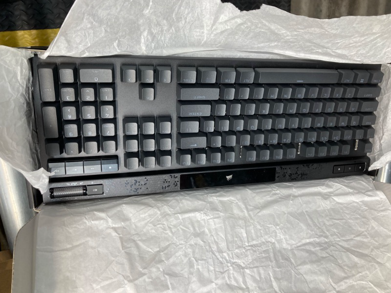 Photo 2 of ****nonfunctional*****Corsair K70 MAX RGB Magnetic-Mechanical Wired Gaming Keyboard - Adjustable Actuation MGX Switches - PBT Double-Shot Keycaps - iCUE Compatible - QWERTY NA Layout - Black K70 RGB MAX MGX Magnetic (Adjustable) Black