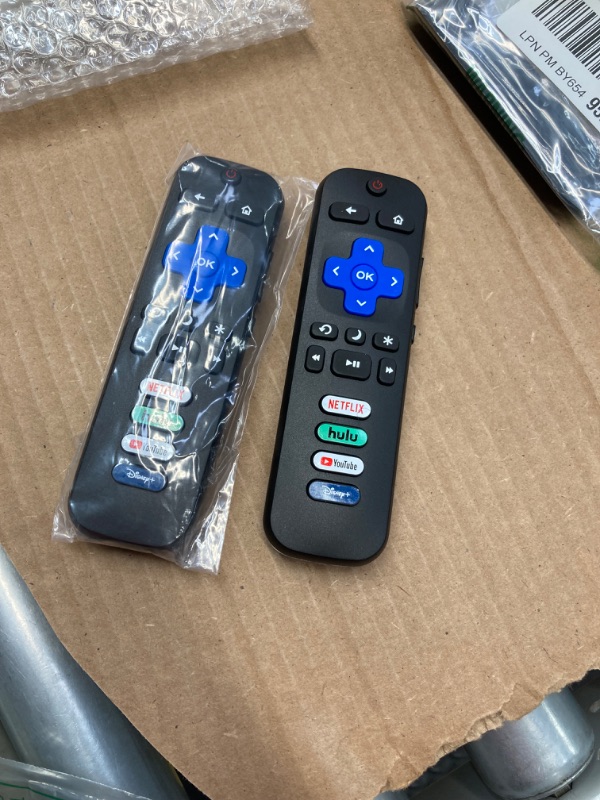 Photo 2 of (Pack of 2) Replaced Remote Control Only for Roku TV, Compatible for TCL Roku/Hisense Roku/Onn Roku/Sharp Roku/Element Roku/Westinghouse Roku/Philips Roku Series Smart TVs (Not for Roku Stick and Box)