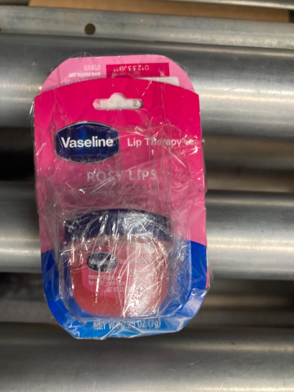 Photo 2 of *3 Packs* Vaseline Lip Therapy Rosy Flavor Dry Chapped .25 Oz Mini Jar Lip Balm Jelly Soft