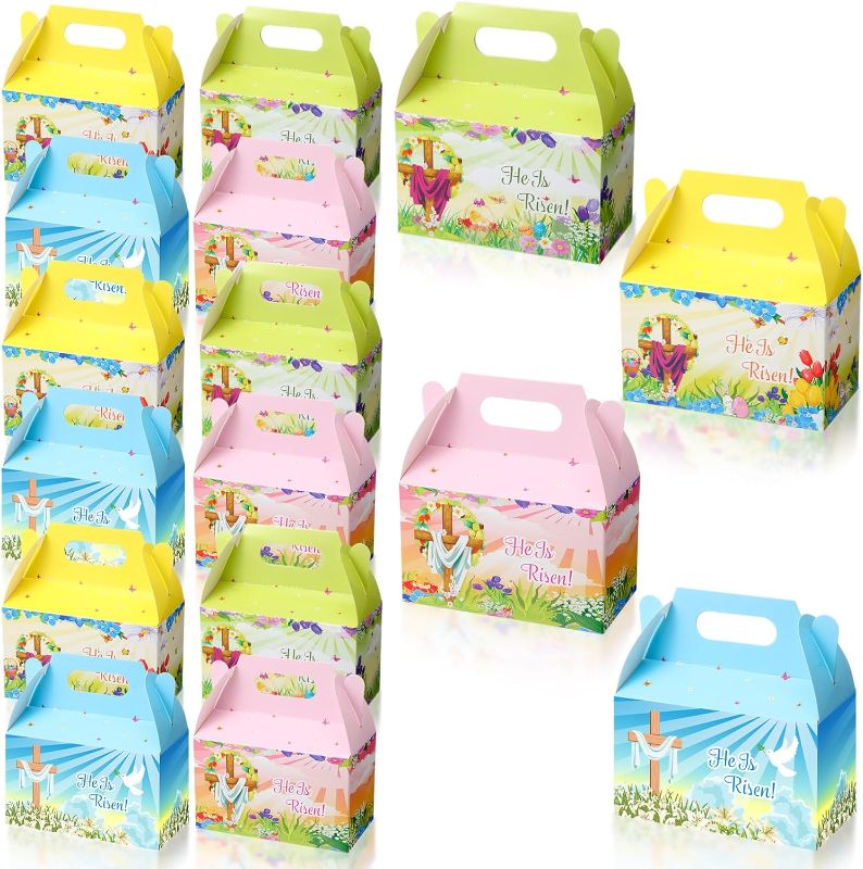 Photo 1 of Motipuns 48 Pcs Easter Candy Boxes Inspiring He Is Risen Sign Paper Treat Boxes Cookie Egg Candy Goody Boxes Resurrection Cross Easter Boxes for Kids Egg Hunts Easter Party Favor Supplies https://a.co/d/axiJ1Fg