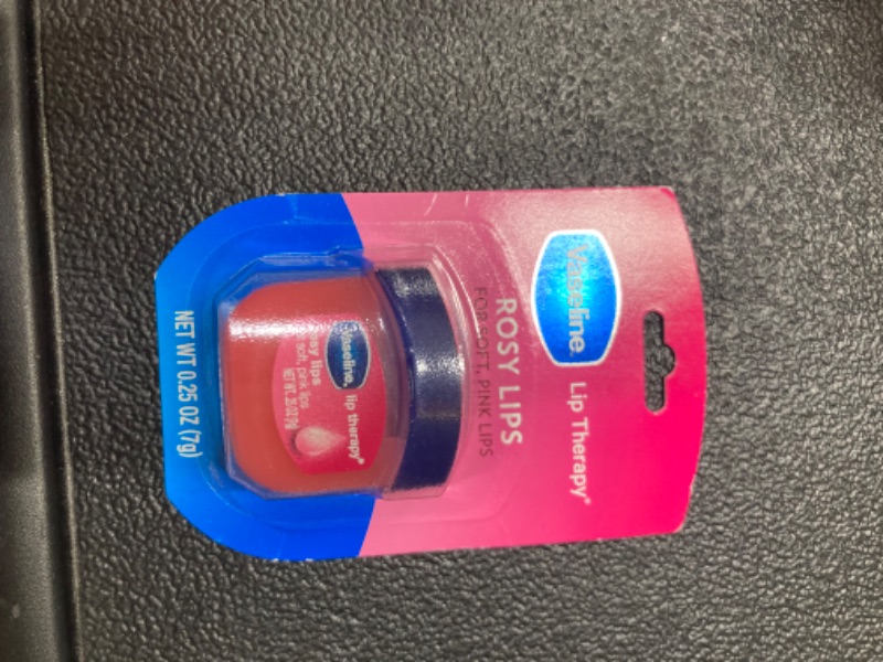 Photo 2 of Vaseline Lip Therapy Rosy Flavor Dry Chapped .25 Oz Mini Jar Lip Balm Jelly Soft https://a.co/d/bQLuf2i