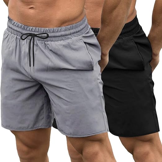 Photo 1 of COOFANDY Men's 2 Pack Running Shorts 2 in 1 Workout Shorts Quick Dry Gym Training Athletic Jogger with Phone Pockets https://a.co/d/2WzT8Tj