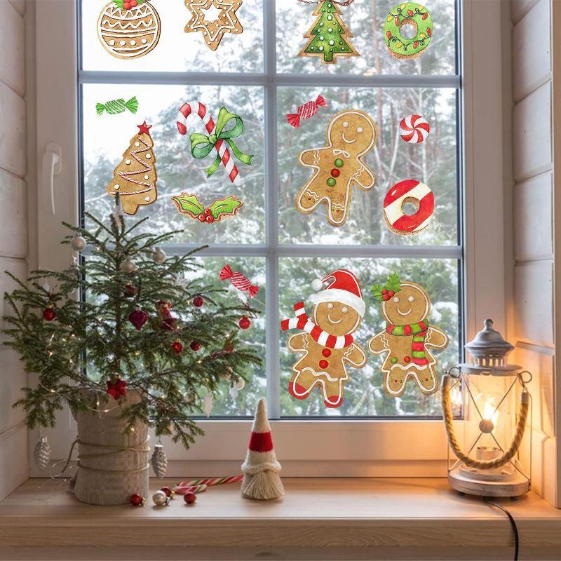 Photo 1 of Christmas Window Wall Decals 3D Merry Christmas Window Clings Kids Room Home Party Shop Decorations (UV70293T) https://a.co/d/cknC6NY