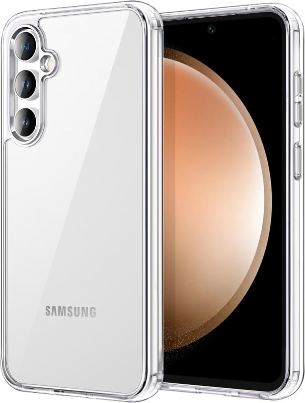 Photo 1 of JETech Case for Samsung Galaxy S23 5G 6.1-Inch, Non-Yellowing Shockproof Bumper Protective Phone Cover, Anti-Scratch Hard PC Back (Clear) https://a.co/d/fYMMiNU