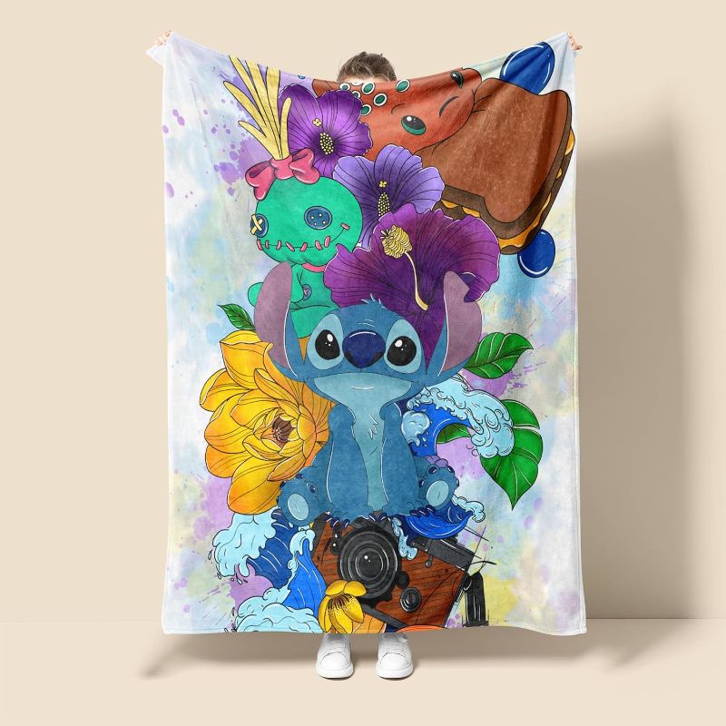 Photo 1 of Cozy Kids Cartoon Themed Blanket - Ultra-Soft Fleece Throw for Children, Warm & Plush Child-Friendly Snuggle Blanket, Versatile Bedding for All Seasons as Nursery Decor and Comforting Gift 60x50 inch https://a.co/d/5j6L94f