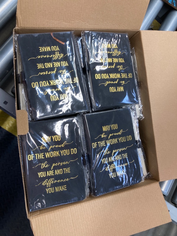 Photo 1 of 40 Pcs Employee Appreciation Gifts Bulk Black Motivational Pocket Notebook Small Hardcover Mini Journals Bulk Ruled Lined Bulk Journals Inspirational Notebooks Mini Notepads Team Coworker