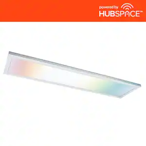 Photo 1 of Commercial Electric
1 ft. x 4 ft. Smart Color Selectable RGBW CCT Integrated LED White Flat Panel Ceiling Flush Mount Powered by Hubspace