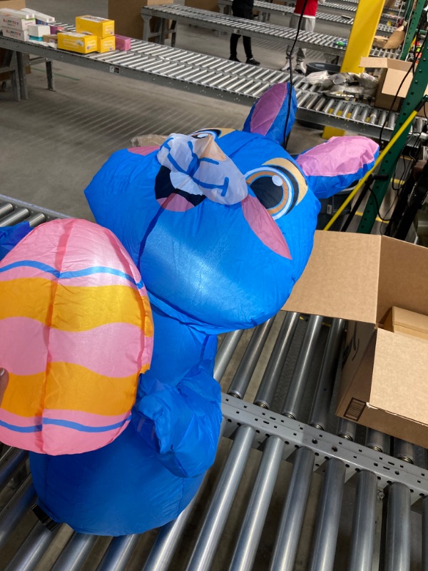Photo 1 of 3.3FT Easter Inflatable Outdoor Decorations Bunny Out from Window?Easter Blow Up with Built-in LED Lights for Yard Garden Lawn Indoors Outdoors Home Holiday Parties color05
