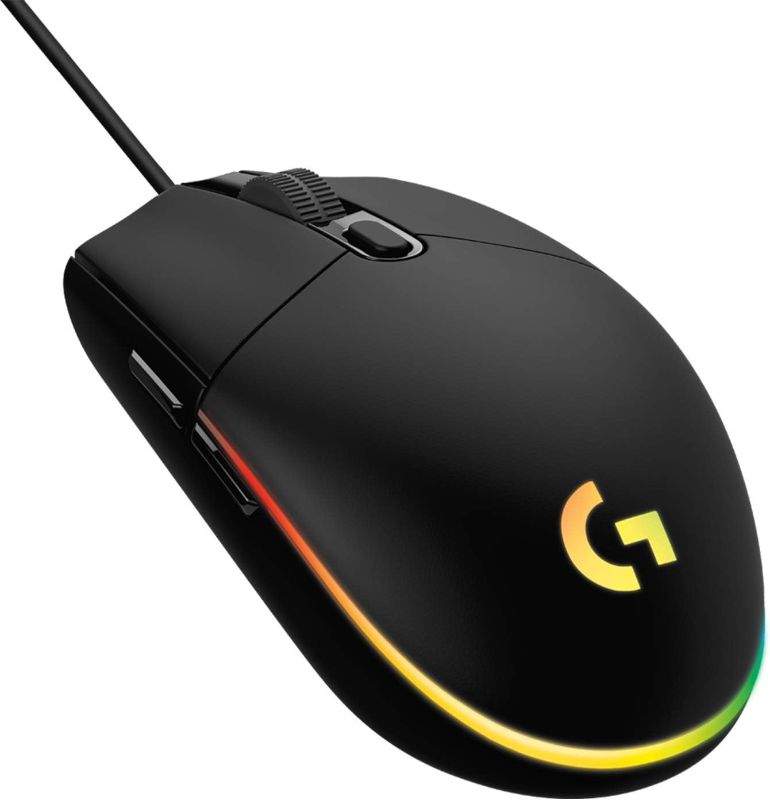 Photo 1 of Logitech G102 Light Sync Gaming Wired Mouse with Customizable RGB Lighting, 6 Programmable Buttons, Gaming Grade Sensor, 8 k dpi Tracking,16.8mn Color, Light Weight (Black) (910-005802)
