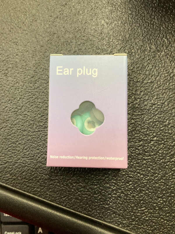 Photo 2 of LIGHT BLUE, NOT BLACK! Ear Plugs for for Noise Reduction, Soft Sound Blocking Earplugs, Reusable Hearing Protection in Flexible Silicone for Sleeping, Work, Study, Snoring - 2 Ear Tips in S/L (Black)