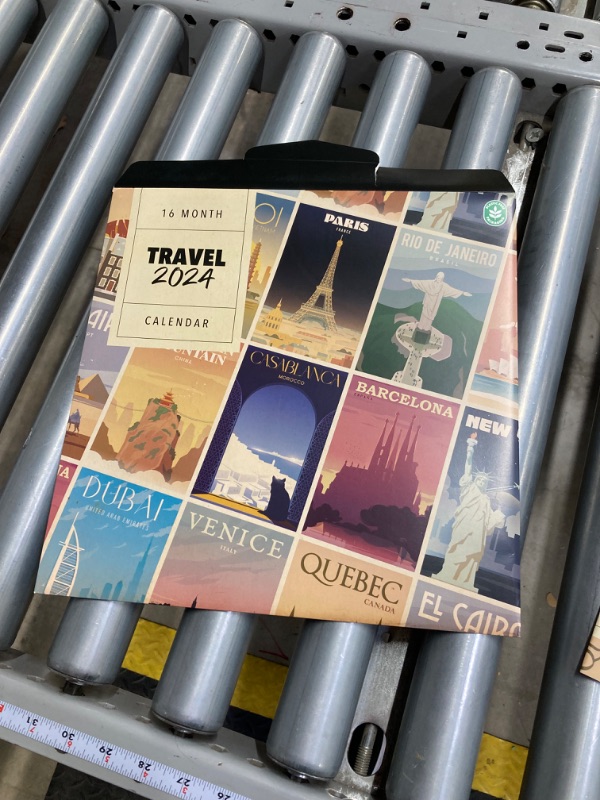 Photo 1 of Travel Wall Calendar 2024 12" x 12" FSC® Plastic Free - Week Starts On Sunday | Square Wall Calendar 2024 | Family Planner Calendar 2024 | Travel Calendar 2024 | Cities Calendar 2024 Travel 2024