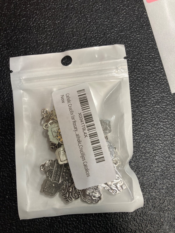 Photo 3 of Catholic Crucifix for Rosary Making Bulk Pack of 5,Cruz Del Perdon Catolica Crucifix with St Benedict Medal and Milagrosa Medal,Pardon Crucifix Rosary Parts for Rosaries Catholic,Crucifijos Catolic