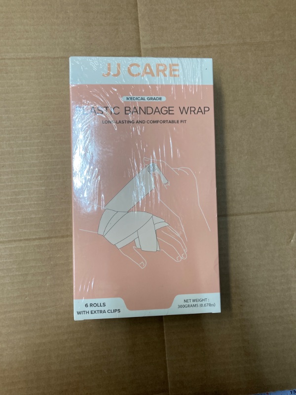 Photo 1 of JJ CARE Elastic Bandage Wrap 6 Packs, Compression Bandages in 2, 3 Inches and 4 Inches, for Ankle, Wrist, and Foot Elastic Bandages 6 Rolls, Compression Bandage Wrap with Hook and Loop Fastener