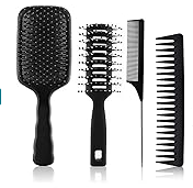 Photo 1 of 5Pcs Hair Brush,SalonSilk Hair Brush for Men,Great On Wet or Dry Hair,Professional Styling Comb Set,Hair Comb Set for Men and Women