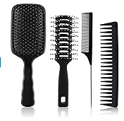 Photo 1 of 5Pcs  Hair Brush,SalonSilk Hair Brush for Men,Great On Wet or Dry Hair,Professional Styling Comb Set,Hair Comb Set for Men and Women