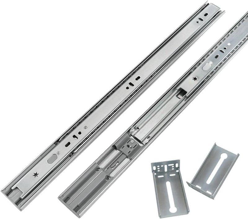 Photo 1 of Visit the LONTAN Store
4.3 4.3 out of 5 stars 1,566
LONTAN 1 Pair 22 Inch Side/Rear Mount Soft Close Drawer Slides Full Extension 3 FOLD Drawer Glides - 4502S3-22 Drawer Slides Bottom Mount Heavy Duty 100 LB Drawer Runners with Rear Mounting Brackets