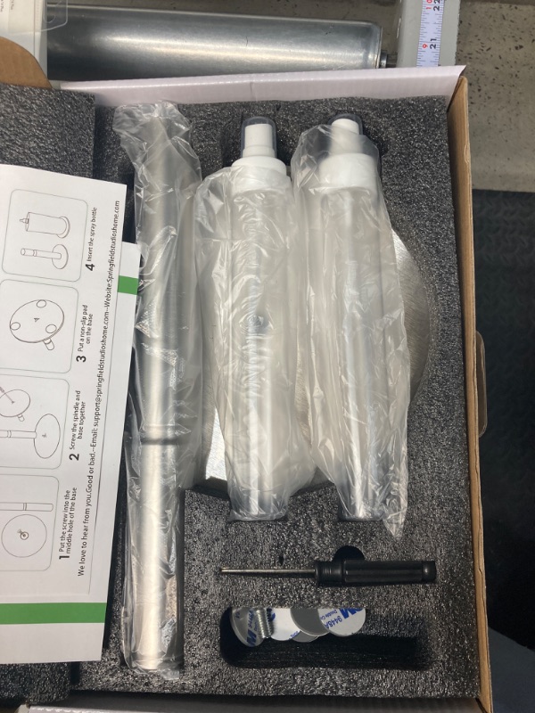 Photo 1 of 2 in 1 Paper Towel Holder with Spray Bottle Center, Brushed Nickel Paper Towel Holder Countertop, Kitchen Paper Towel Holder, Bathroom Paper Towel Holder, Bathroom Must Have