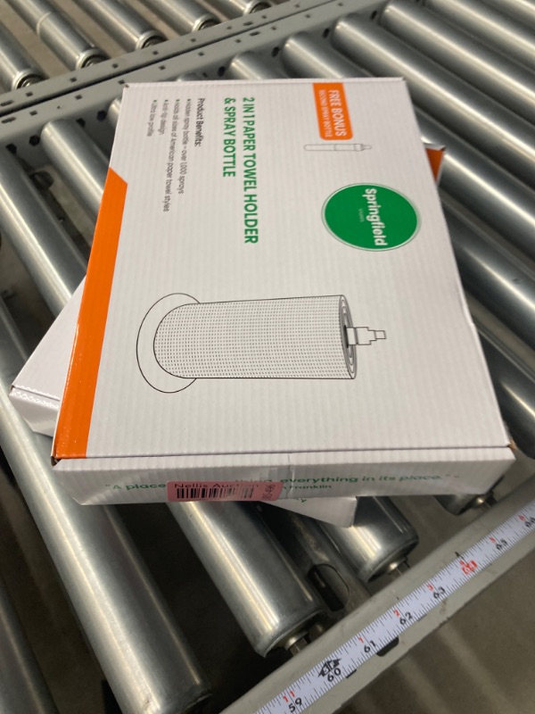 Photo 1 of 2 in 1 Paper Towel Holder with Spray Bottle Center, Brushed Nickel Paper Towel Holder Countertop, Kitchen Paper Towel Holder, Bathroom Paper Towel Holder, Bathroom Must Have