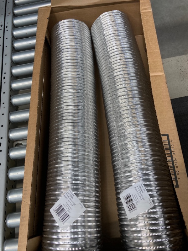 Photo 3 of Deflecto Semi Rigid Aluminum Duct, Non-Crimped, Silver, 6” x 8’ (A068/4-A)      2 IN BOX 