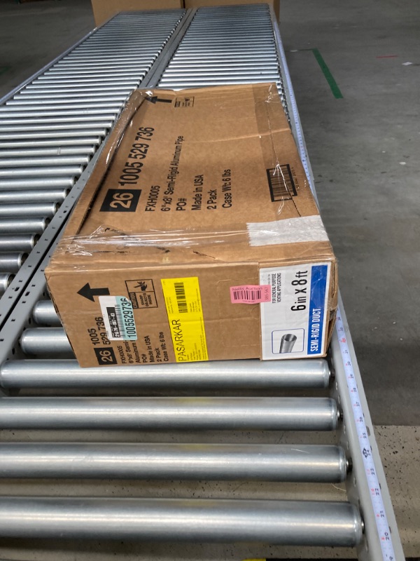 Photo 2 of Deflecto Semi Rigid Aluminum Duct, Non-Crimped, Silver, 6” x 8’ (A068/4-A)      2 IN BOX 