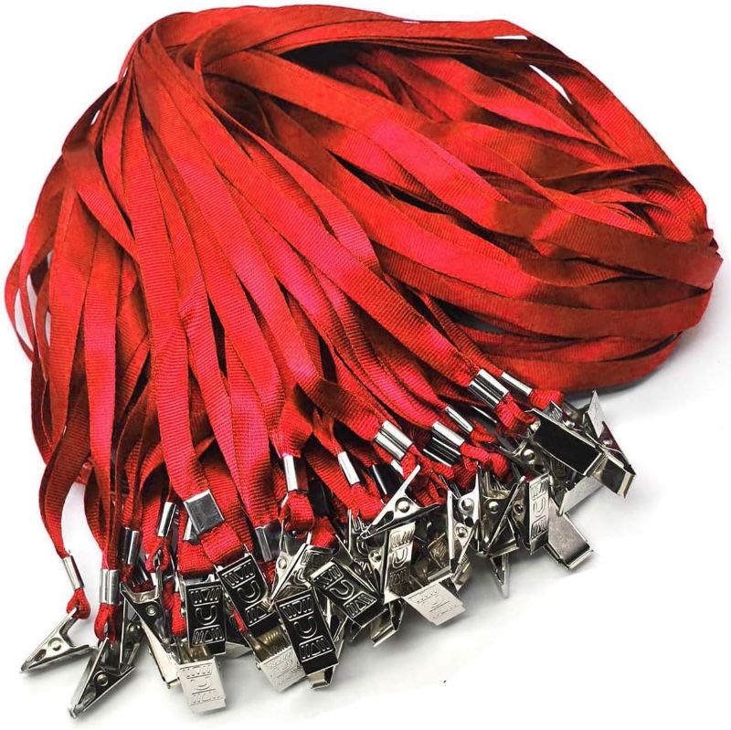 Photo 1 of 4.3 4.3 out of 5 stars 95
50 Pack Lanyard Badge Lanyards for ID Name Tags and Badge Holders (Red