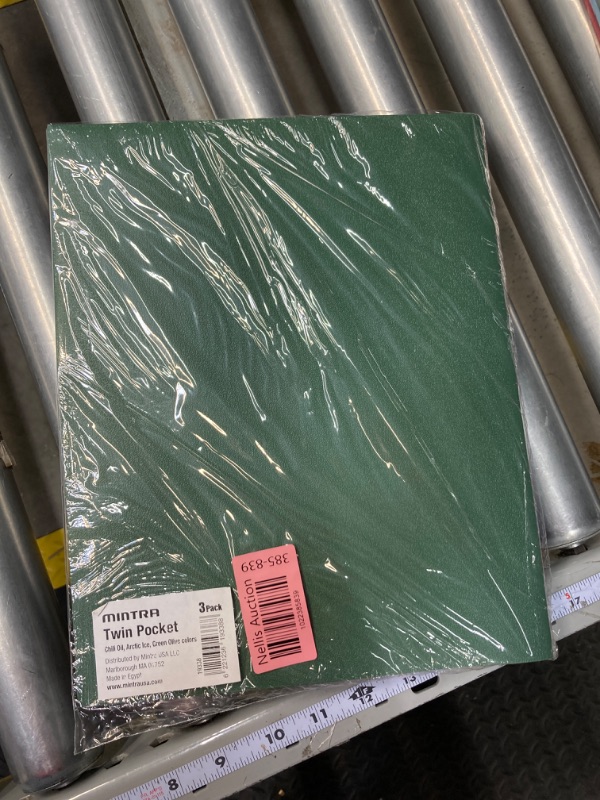 Photo 2 of Mintra Poly Pocket Folders 3pk - Heavy Duty (Chili Oil/Arctic Ice/Green Olive)