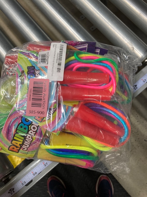 Photo 1 of Jump Rope Assortment for Kids, Indoor & Outdoor Skipping Activity, Party Favors, 7 Feet 12-Pack