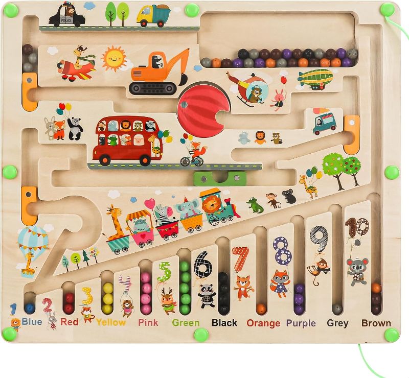 Photo 1 of Brand: MASOCAS
1.0 1.0 out of 5 stars 1
MASOCAS Magnetic Color and Number Maze, Montessori Toys for 3+ Year Old, Wooden Puzzle Activity Board,Educational Color and Counting Matching Toys for Toddlers (MG001, Animal Transportation, MG001