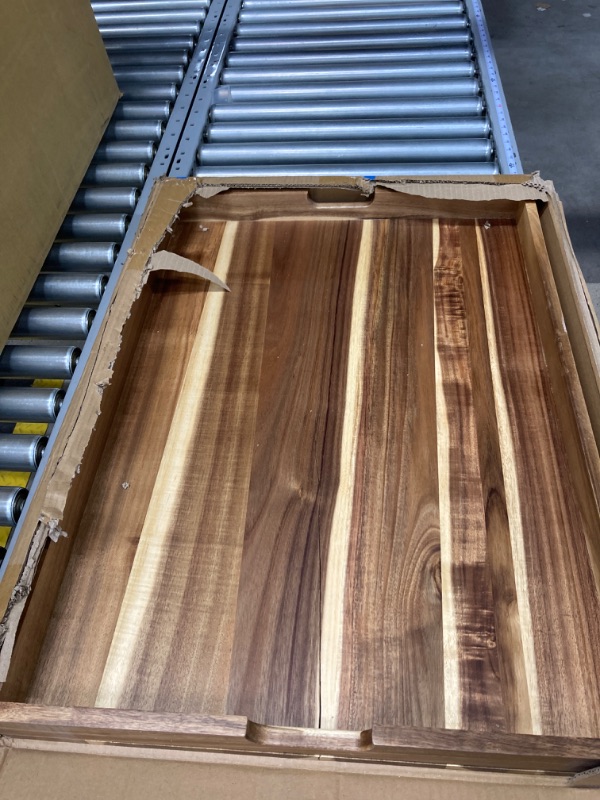 Photo 1 of ***  has a crack down the middle****Acacia Noodle Board Stove Cover with Handles, Wood Stove Covers for Gas Stove Top, Glass Cooktop Protector, Wooden Stovetop Cover, Versatile Cutting Boards with Groove, Sink Cover, Serving Tray