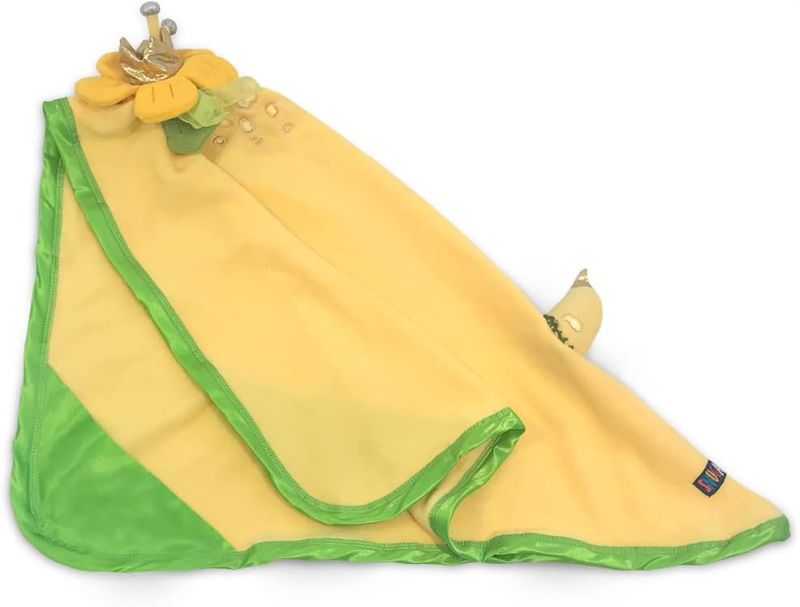 Photo 1 of Snugaboo Super Soft Wearable Hooded Blanket for Kids & Baby, Cute Animal Hood with Satin Trim & Pockets, Ears & Tail, Travel & Play Friendly 30” x 30”, Yellow Flower Crown
