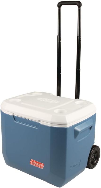 Photo 1 of Coleman Portable Rolling Cooler | 50 Quart Xtreme 5 Day Cooler with Wheels | Wheeled Hard Cooler Keeps Ice Up to 5 Days