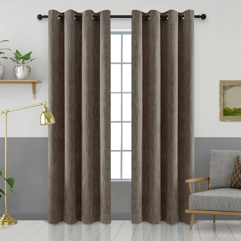 Photo 1 of Bedroom Thermal Insulated Privacy Grommet Window Curtain 2  Panels, 52 by 84 Inch,...