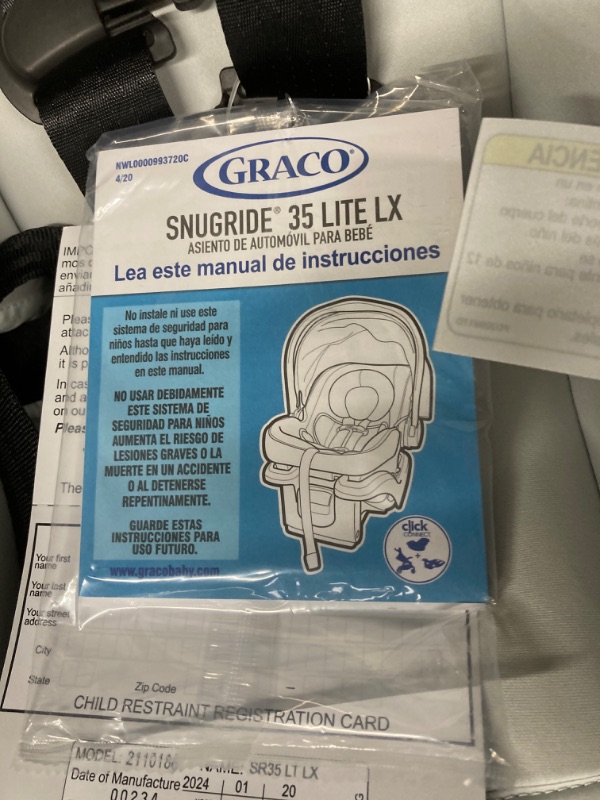 Photo 3 of Graco SnugRide 35 Lite LX Infant Car Seat, Studio SnugRide 1 Count (Pack of 1) Studio