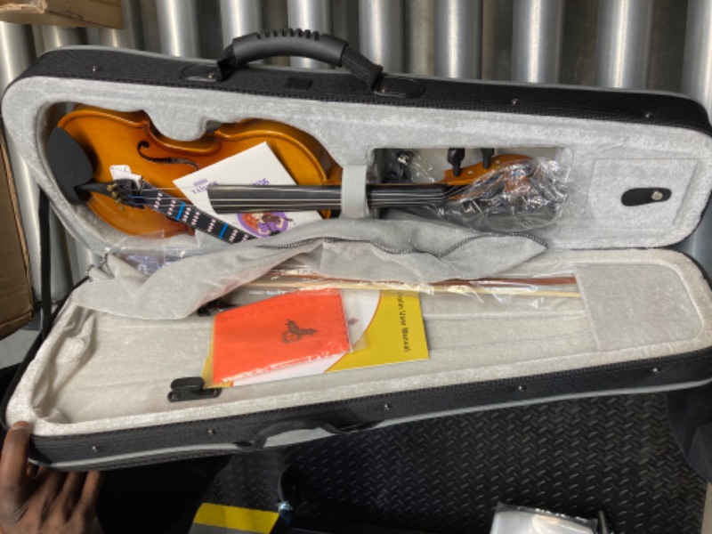 Photo 1 of Yasisid Violin Stringed Musical Instruments,For Beginner Kids & Adults,with Hard Case,Bow, Rosin,Shoulder Rest,Extra Strings,Violin Full Set 1/4